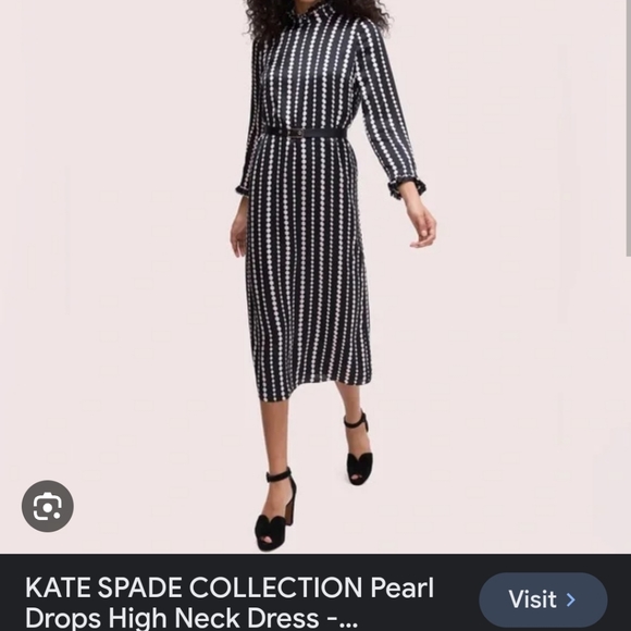 [00] KATE SPADE collection BNWOT 100%silk pearl drops dress - Picture 1 of 8
